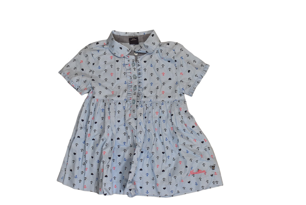 A Grey Short Sleeve Dresses from Nautica in size 4T for girl. (Front View)