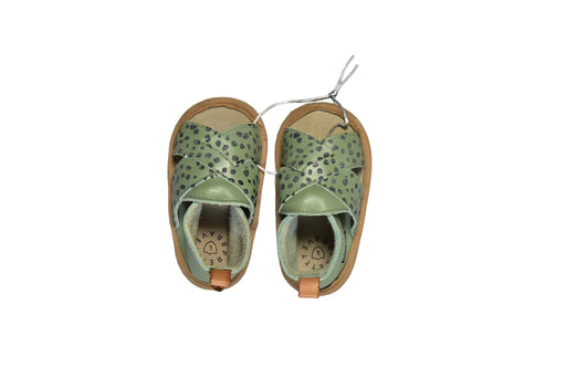 A Green Sandals from Pretty Brave in size 12-18M for girl. (Front View)