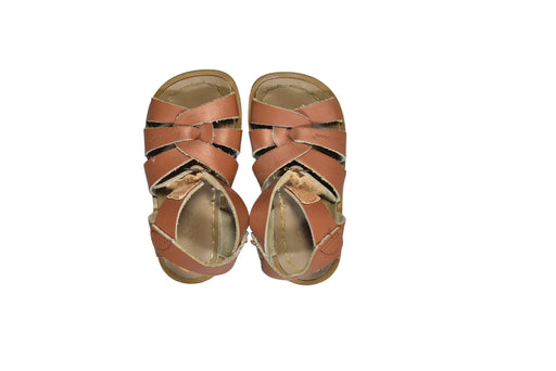 A Brown Sandals from Salt-Water in size 18-24M for girl. (Front View)