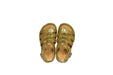 A Gold Sandals from Mini Melissa in size 18-24M for girl. (Front View)