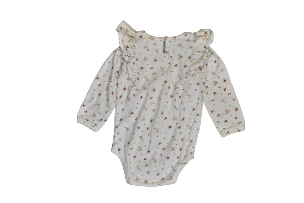 A White Long Sleeve Bodysuits from Jamie Kay in size 12-18M for girl. (Front View)