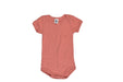 A Orange Short Sleeve Bodysuits from Petit Bateau in size 12-18M for girl. (Front View)