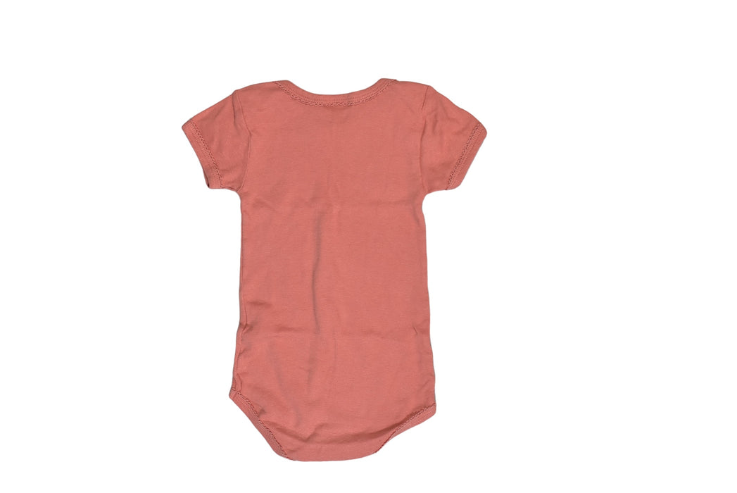 A Orange Short Sleeve Bodysuits from Petit Bateau in size 12-18M for girl. (Back View)