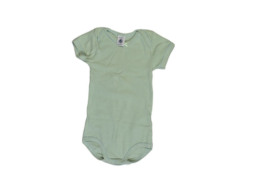 A Green Short Sleeve Bodysuits from Petit Bateau in size 12-18M for girl. (Front View)