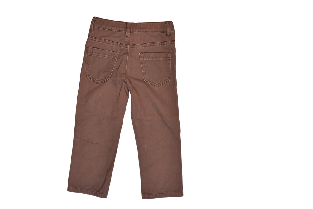 A Brown Casual Pants from PONEY in size 2T for boy. (Back View)