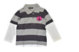 A Grey Long Sleeve Polos from Le Petit Society in size 2T for boy. (Front View)