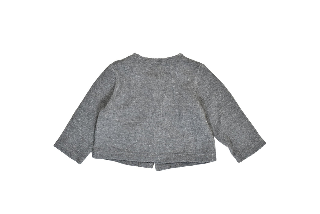 A Grey Cardigans from Pamplemousse in size 6-12M for girl. (Back View)