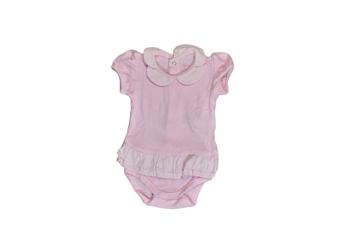 A Pink Short Sleeve Bodysuits from Mayoral in size 6-12M for girl. (Front View)