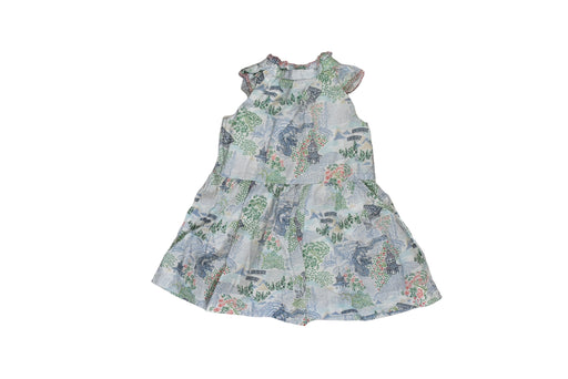 A Blue Sleeveless Dresses from Chateau de Sable in size 0-3M for girl. (Front View)