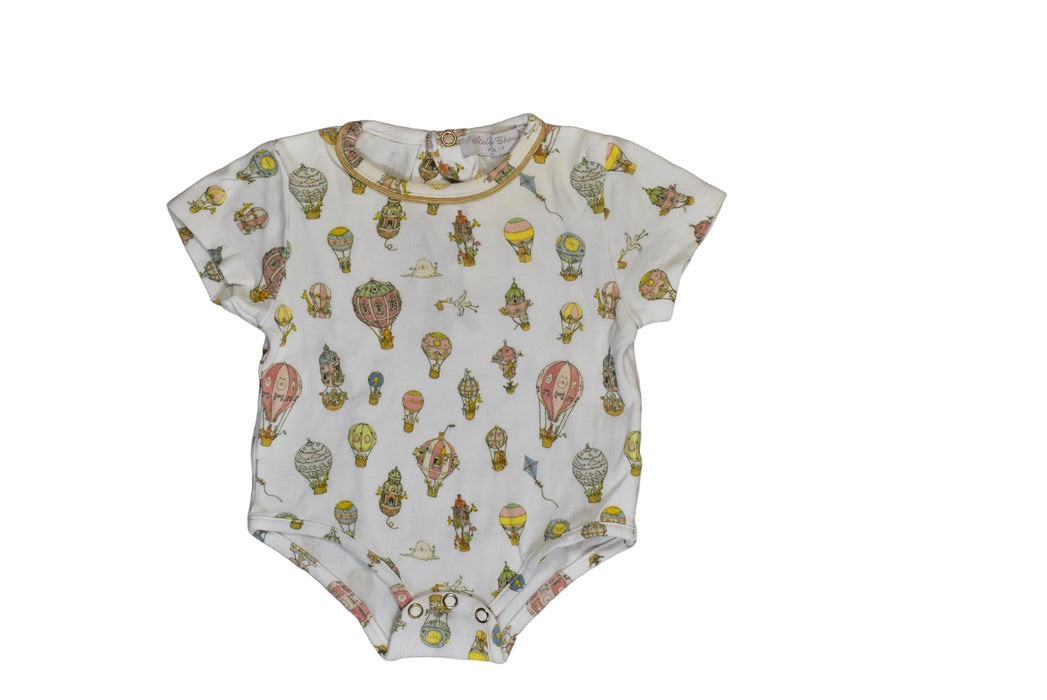 A White Short Sleeve Bodysuits from Atelier Choux in size 3-6M for neutral. (Front View)