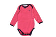 A Red Long Sleeve Bodysuits from Amor in size 0-3M for girl. (Front View)