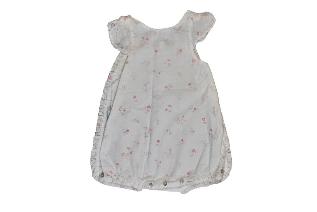 A White Sleeveless Rompers from Tartine et Chocolat in size 3-6M for girl. (Back View)