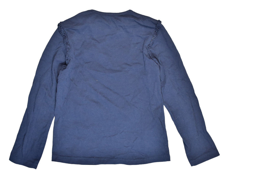 A Blue Long Sleeve Tops from Boboli in size 4T for girl. (Back View)