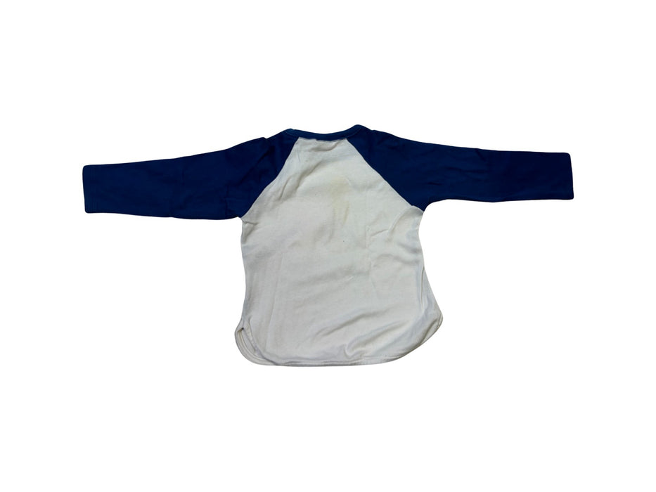 A Blue Long Sleeve T Shirts from Petit Bateau in size 12-18M for boy. (Back View)