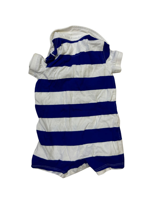 A Blue Short Sleeve Rompers from Ralph Lauren in size 6-12M for boy. (Back View)