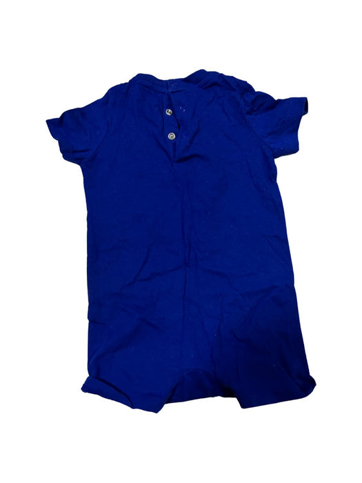 A Navy Short Sleeve Rompers from Ralph Lauren in size 6-12M for boy. (Back View)