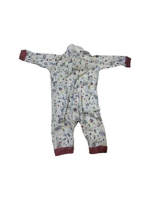 A White Onesies from Petit Bateau in size 12-18M for neutral. (Back View)