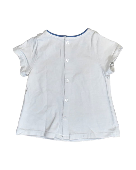 A White Short Sleeve Tops from Obaibi - Okaidi in size 3-6M for girl. (Back View)