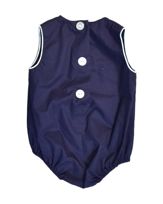 A Blue Sleeveless Bodysuits from The Beaufort Bonnet Company in size 6-12M for boy. (Back View)