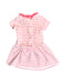 A Pink Short Sleeve Dresses from Petit Bateau in size 6-12M for girl. (Back View)