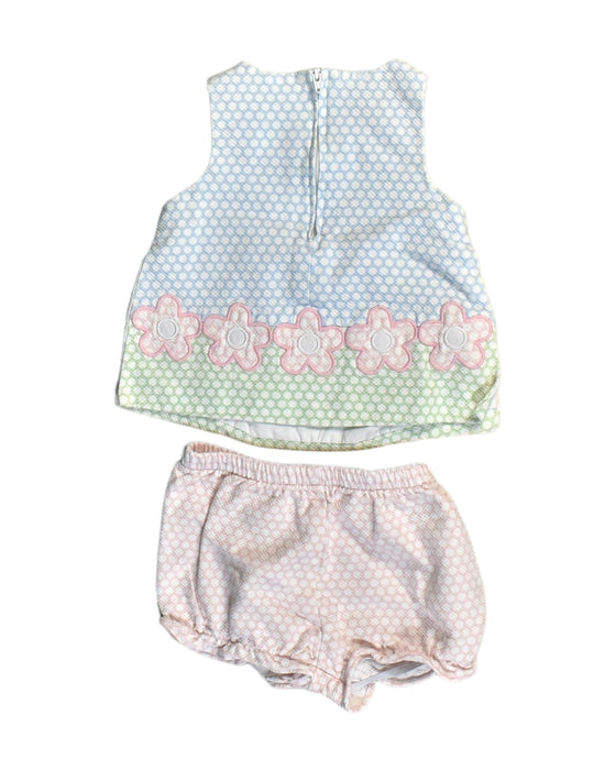 A Blue Shorts Sets from Florence Eiseman in size 6-12M for girl. (Back View)