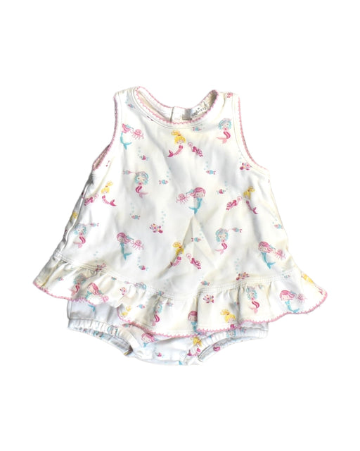 A White Sleeveless Bodysuits from Kissy Kissy in size 6-12M for girl. (Front View)