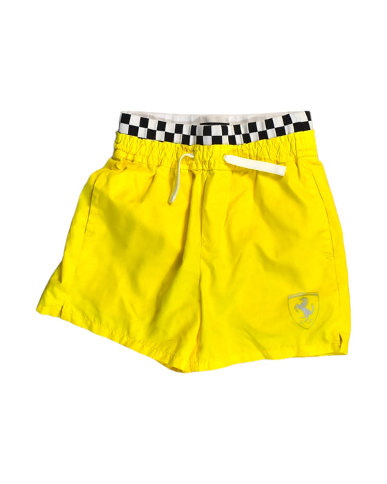 A Yellow Swim Shorts from Ferrari in size 5T for girl. (Front View)