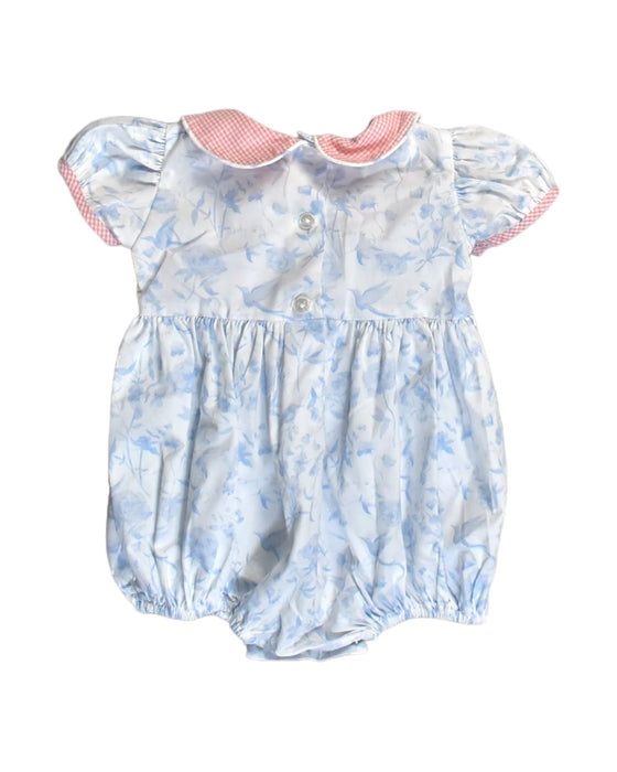 A Blue Short Sleeve Rompers from Ruth and Ralph in size 0-3M for girl. (Back View)