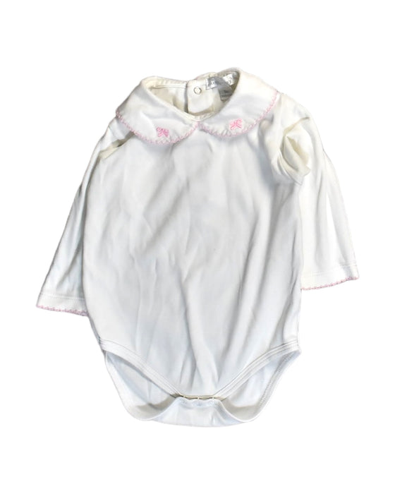 A White Long Sleeve Bodysuits from Kissy Kissy in size 6-12M for girl. (Front View)