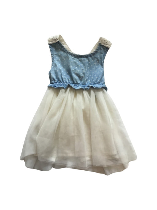 A Blue Sleeveless Dresses from Calvin Klein in size 2T for girl. (Front View)