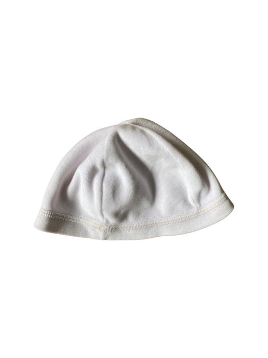 A White Beanies from Petit Bateau in size 6-12M for neutral. (Back View)