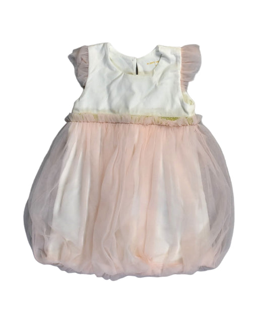 A Pink Short Sleeve Dresses from Le Petit Society in size 18-24M for girl. (Front View)