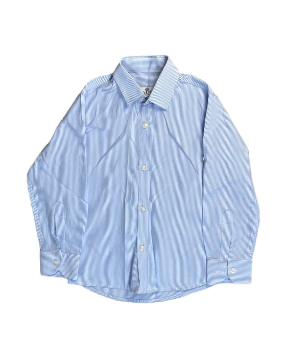 A Blue Long Sleeve Shirts from Beau KID in size 5T for boy. (Front View)