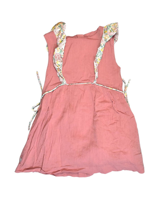 A Pink Short Sleeve Dresses from Chateau de Sable in size 3T for girl. (Front View)