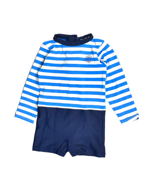 A Blue Swimsuits from Jacadi in size 3T for boy. (Front View)