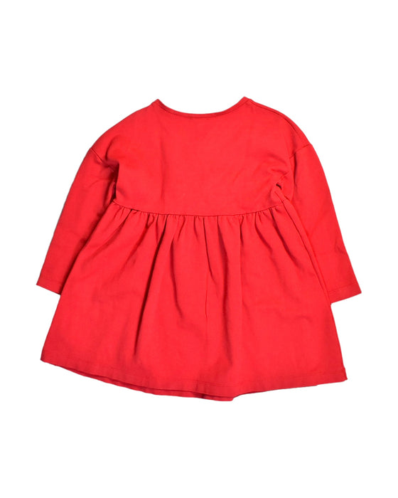 A Red Long Sleeve Dresses from Piccola Ludo in size 4T for girl. (Back View)