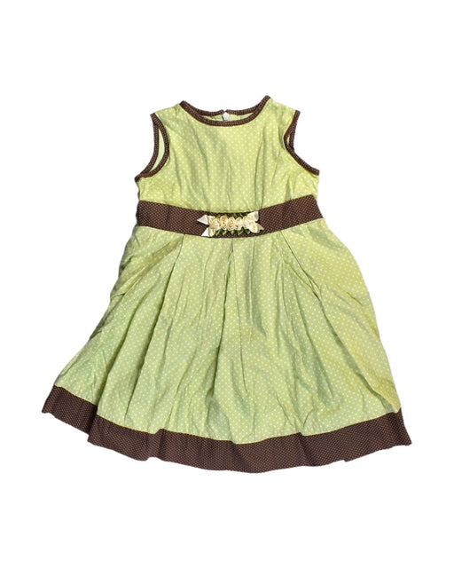 A Green Sleeveless Dresses from Lovely Lace Baby in size 2T for girl. (Front View)