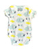 A White Short Sleeve Bodysuits from Piccalilly in size Newborn for boy. (Back View)