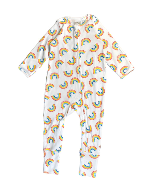 A White Long Sleeve Jumpsuits from Oeteo in size 6-12M for boy. (Front View)