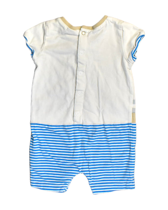 A White Short Sleeve Rompers from Jim Thompson in size 3-6M for boy. (Back View)