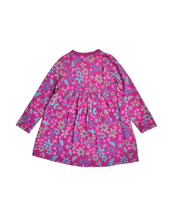 A Pink Long Sleeve Dresses from Tea Collection in size 4T for girl. (Back View)