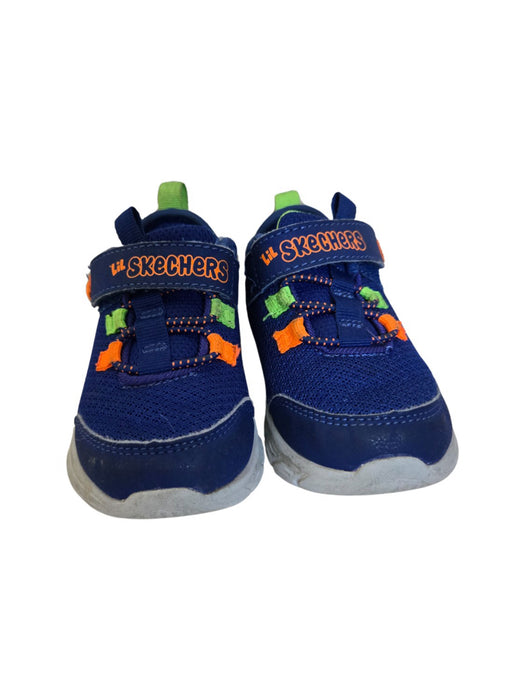 A Blue Sneakers from Skechers in size 18-24M for boy. (Front View)