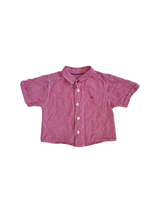 A Red Short Sleeve Shirts from Château de Sable in size 6-12M for boy. (Front View)