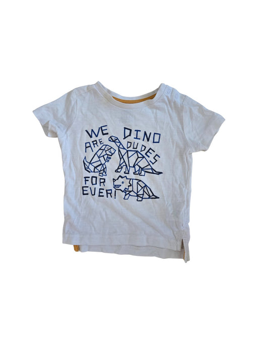 A White Short Sleeve T Shirts from Mothercare in size 6-12M for boy. (Front View)