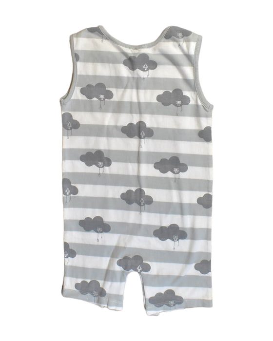 A White Sleeveless Rompers from Angel and Rocket in size 6-12M for boy. (Back View)