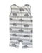 A White Sleeveless Rompers from Angel and Rocket in size 6-12M for boy. (Back View)