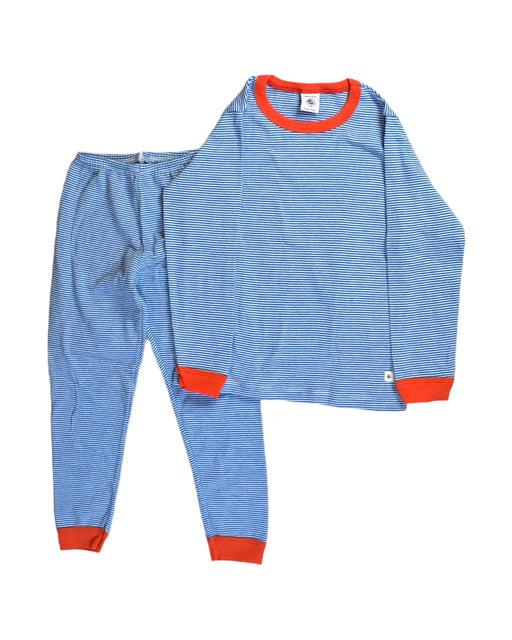 A Blue Pyjama Sets from Petit Bateau in size 6T for boy. (Front View)