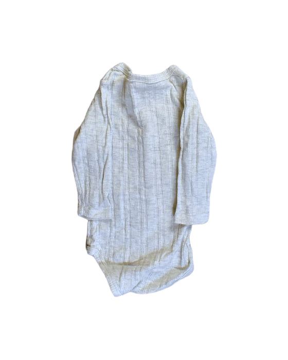 A White Long Sleeve Bodysuits from Petit Bateau in size 3-6M for boy. (Back View)