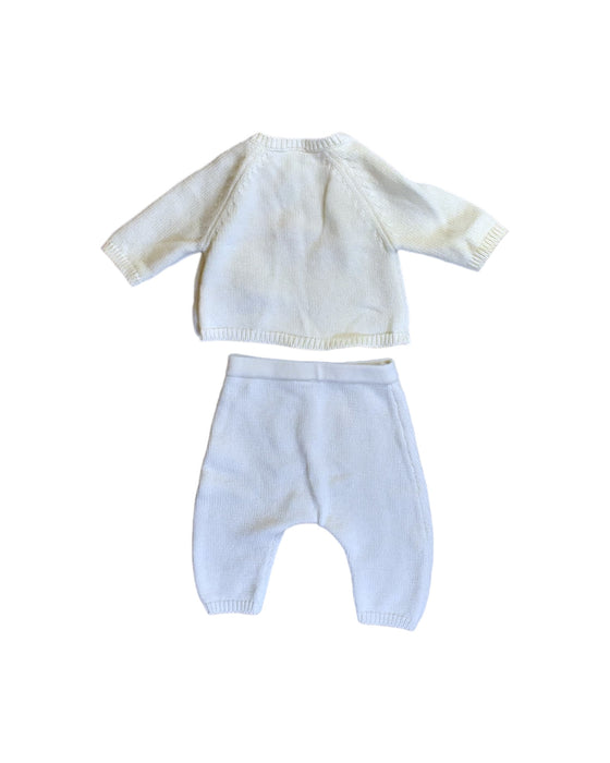 A White Pants Sets from Petit Bateau in size 0-3M for girl. (Back View)