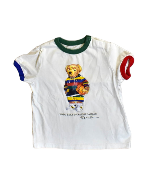 A White Short Sleeve T Shirts from Ralph Lauren in size 6-12M for neutral. (Front View)